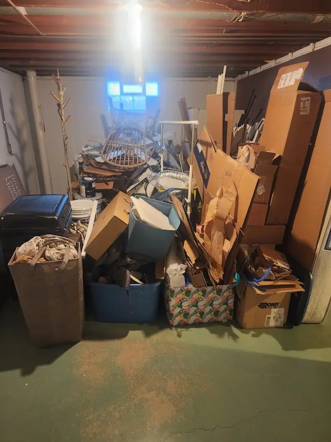 Roll-off dumpster container at job site for 20 Yard Dumpster Rental in Hannibal